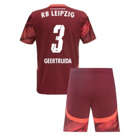 Dětské fotbalový komplet RB Leipzig Lutsharel Geertruida #3 Venkovní košile 2024-25 Krátkým Rukávem